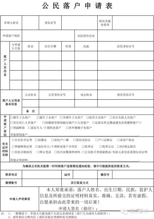 户口迁入手续为盼,谢谢 申请人姓名 申请时间 (要附有关证件原件及复印件)