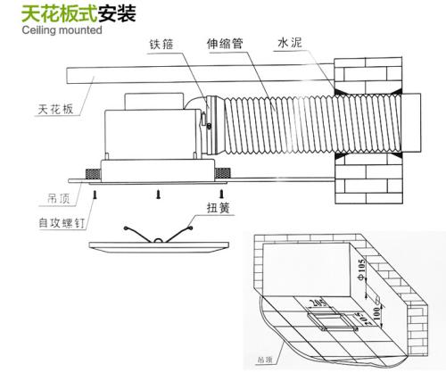 卫生间排风扇安装图解图片