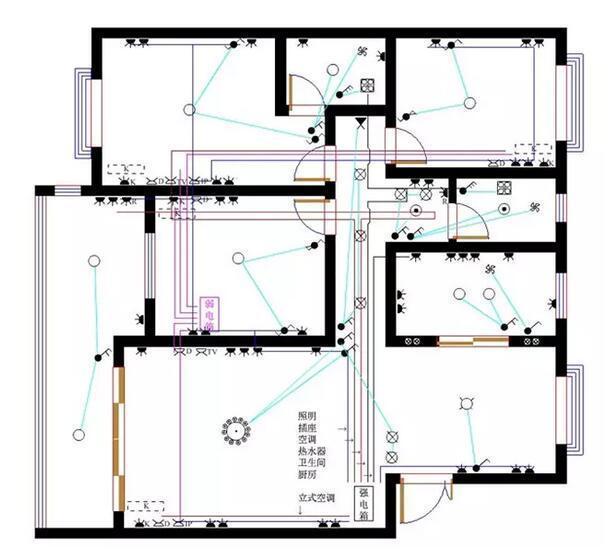 农村自建房预埋线路图图片