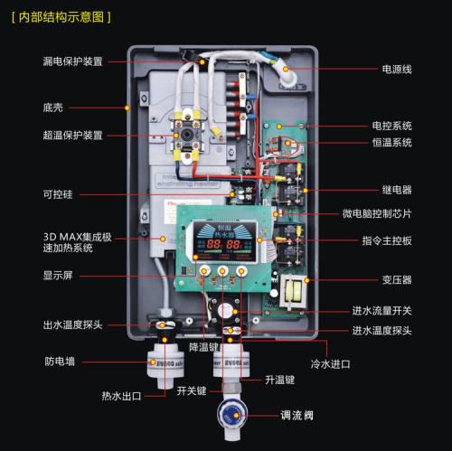 热水器380v接线图图片
