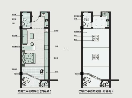 单身公寓设计图欣赏