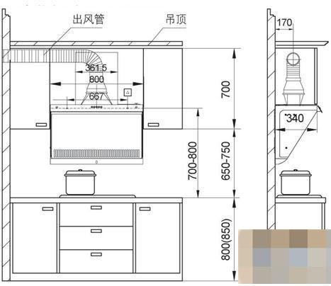 油煙機側吸安裝高度多少合適