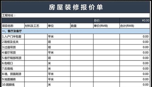 房屋裝修預算清單怎麼做 2019簡單裝修需要多少錢