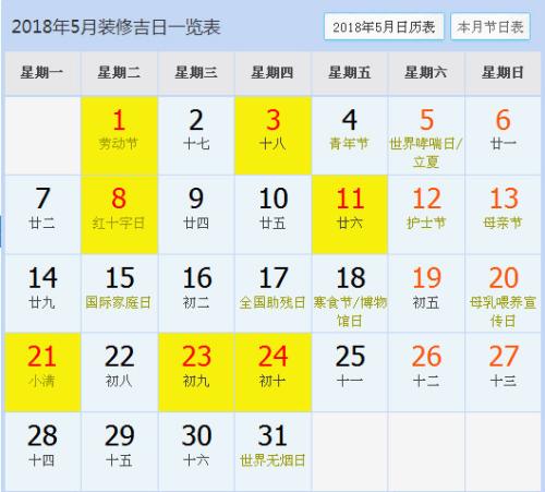 2018年11月的黃道吉日開工領證要不要挑吉日打算2018年11月份或者12