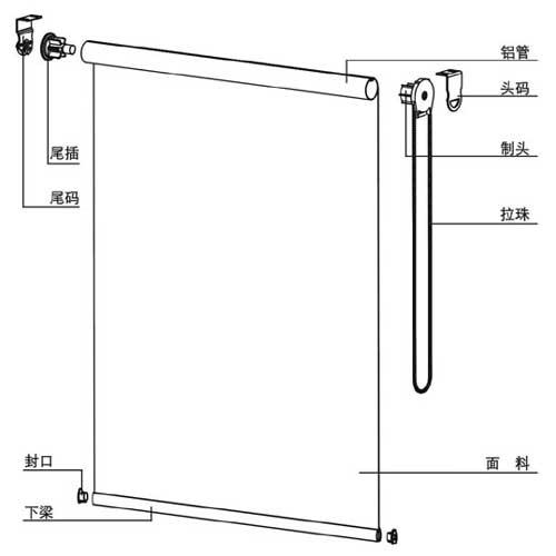 卷帘窗帘安装方法图片