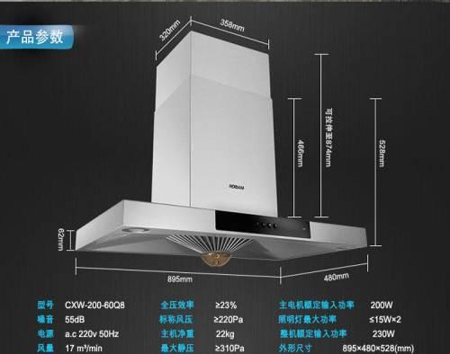 老闆抽油煙機的尺寸一般為多少