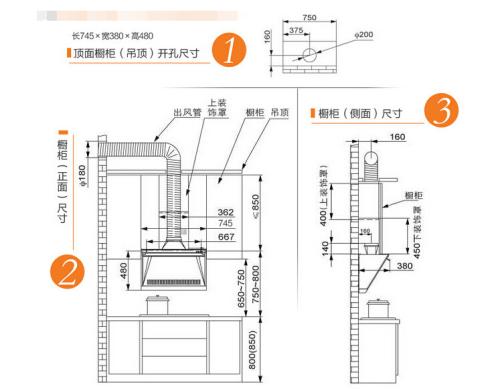 欧派油烟机安装示意图图片