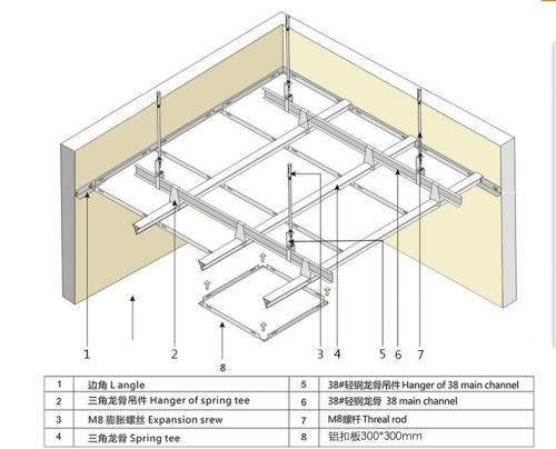 铝塑板吊顶安装方法图片