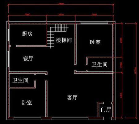 農村二層房屋設計圖如下:本圖紙為2018年最新款8米寬12米長房屋設計圖